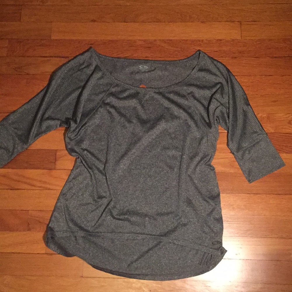 Champion peek hole 3/4 sleeve work out top. Size M